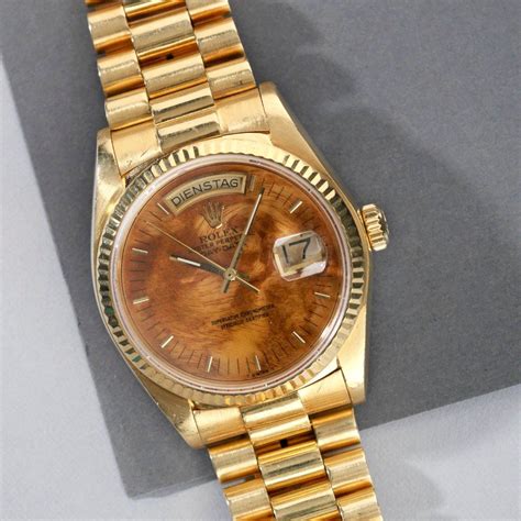 Rolex day date wood dial